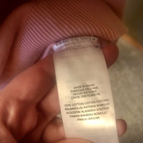 100% cotton Ralph Lauren pink ruffle sweater size XL - Picture 5 of 6